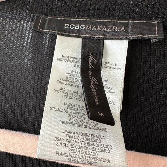 BCBG Maxazria Tunic Womens Medium Black Knit Mesh Trim Drape Whimsigoth Witchy - Picture 5 of 9